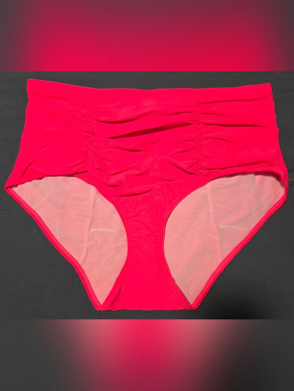 torrid High-Waist Ruched Bikini Bottoms - Neon Pink